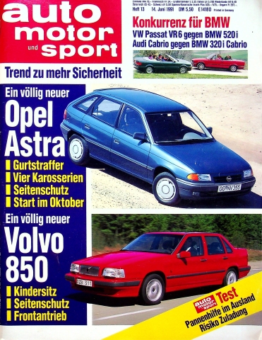 Deckblatt Auto Motor und Sport (13/1991)